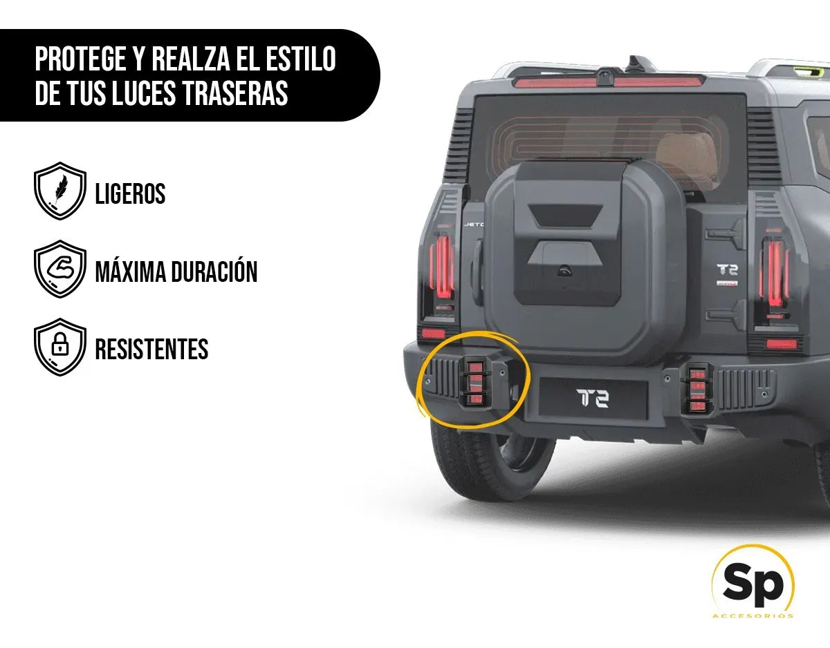 CUBIERTA CARATULA DE LUCES TRASERAS/ NEGRO MATE/ JETOURT2 2024+