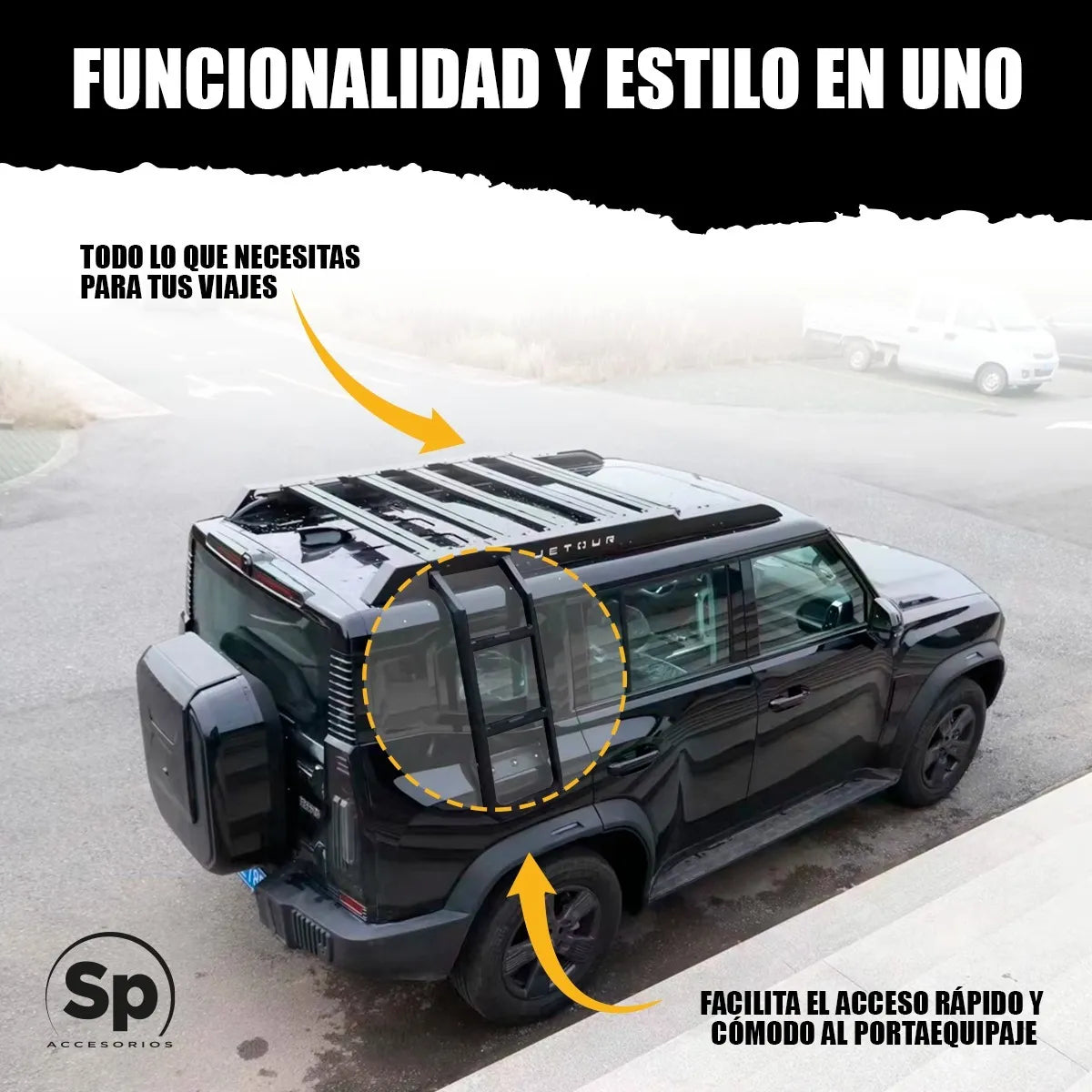 Portaequipajes con Escalera Lateral para Jetour T2 2024