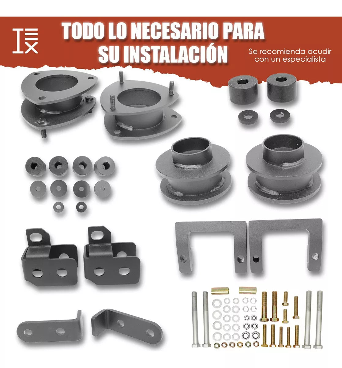 KIT ELEVACIÓN LIFT 2.5 FRENTE 1.5 ATRÁS TOYOTA RAV4 2019-2022