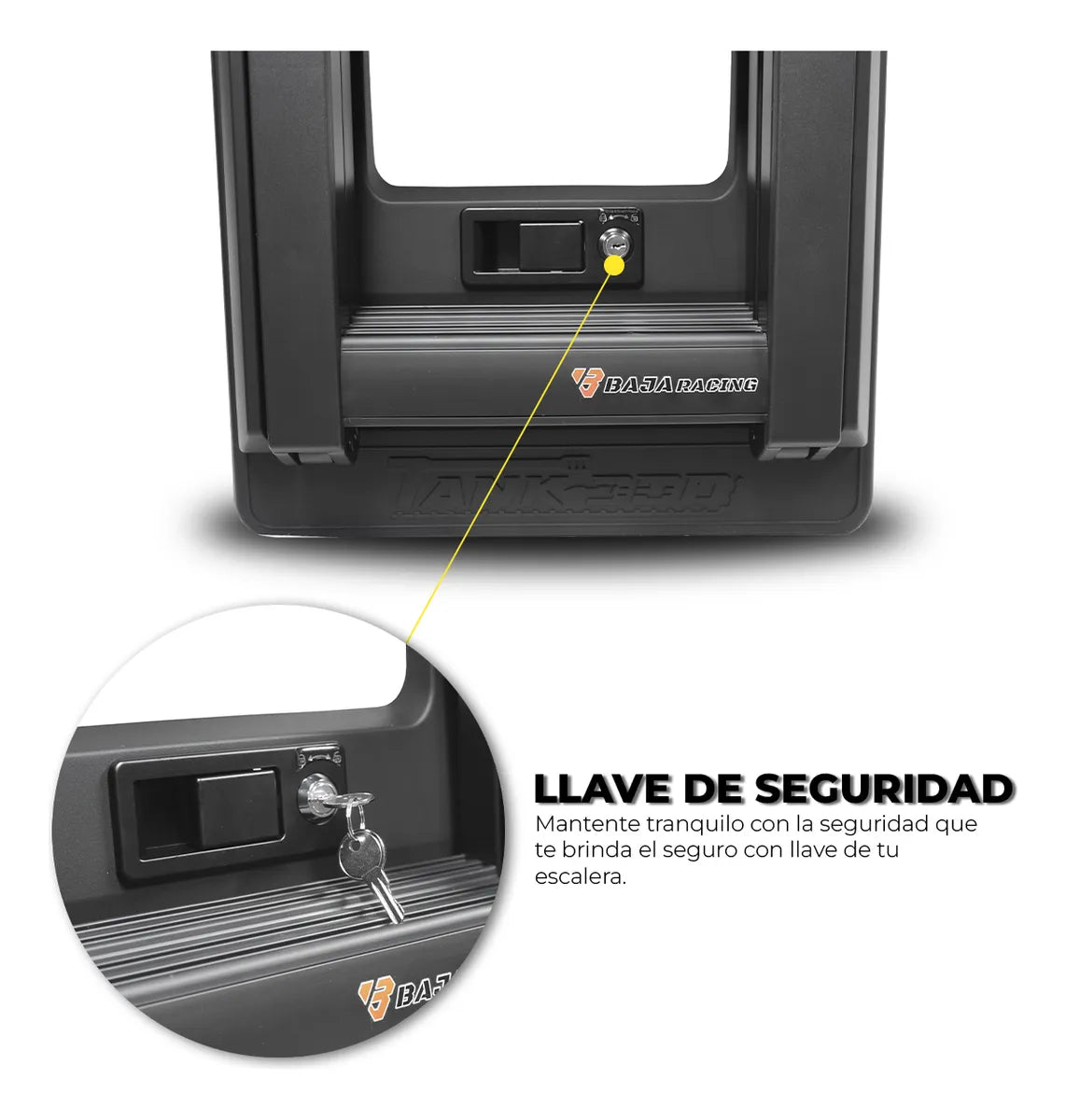 CANASTILLA PORTA EQUIPAJE CON ESCALERA TANK 300