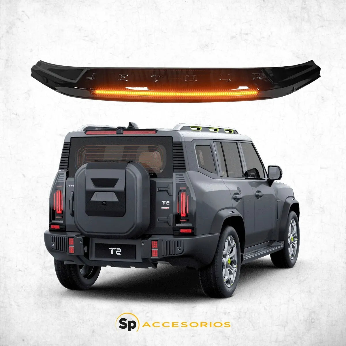 DEFLECTOR DE COFRE CON LED AMBAR/ JETOURT2 2024