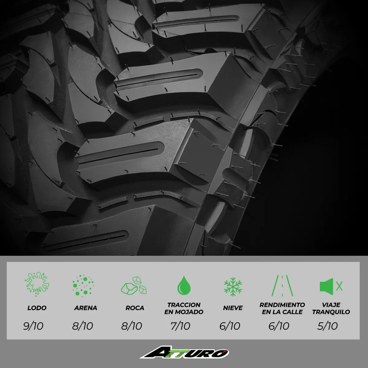 LLANTA ATTURO TRAIL BLADE MT/ 33x12.50/ R22 109Q