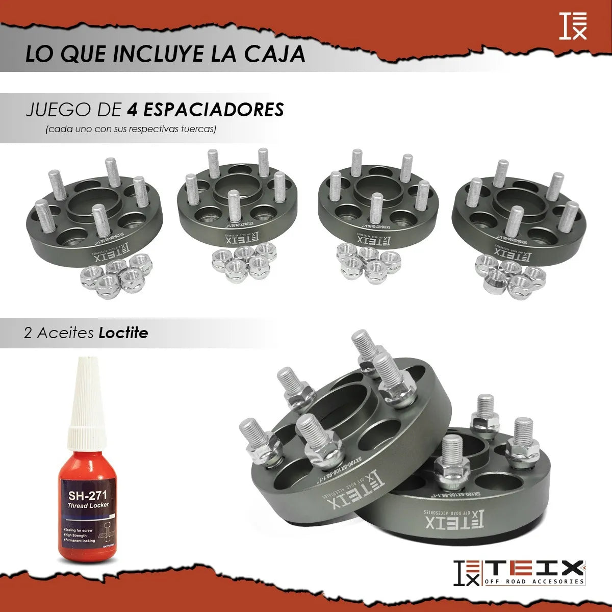 Espaciadores Teix 5x100 56.1 1 12x1.25 Impreza G2 2000