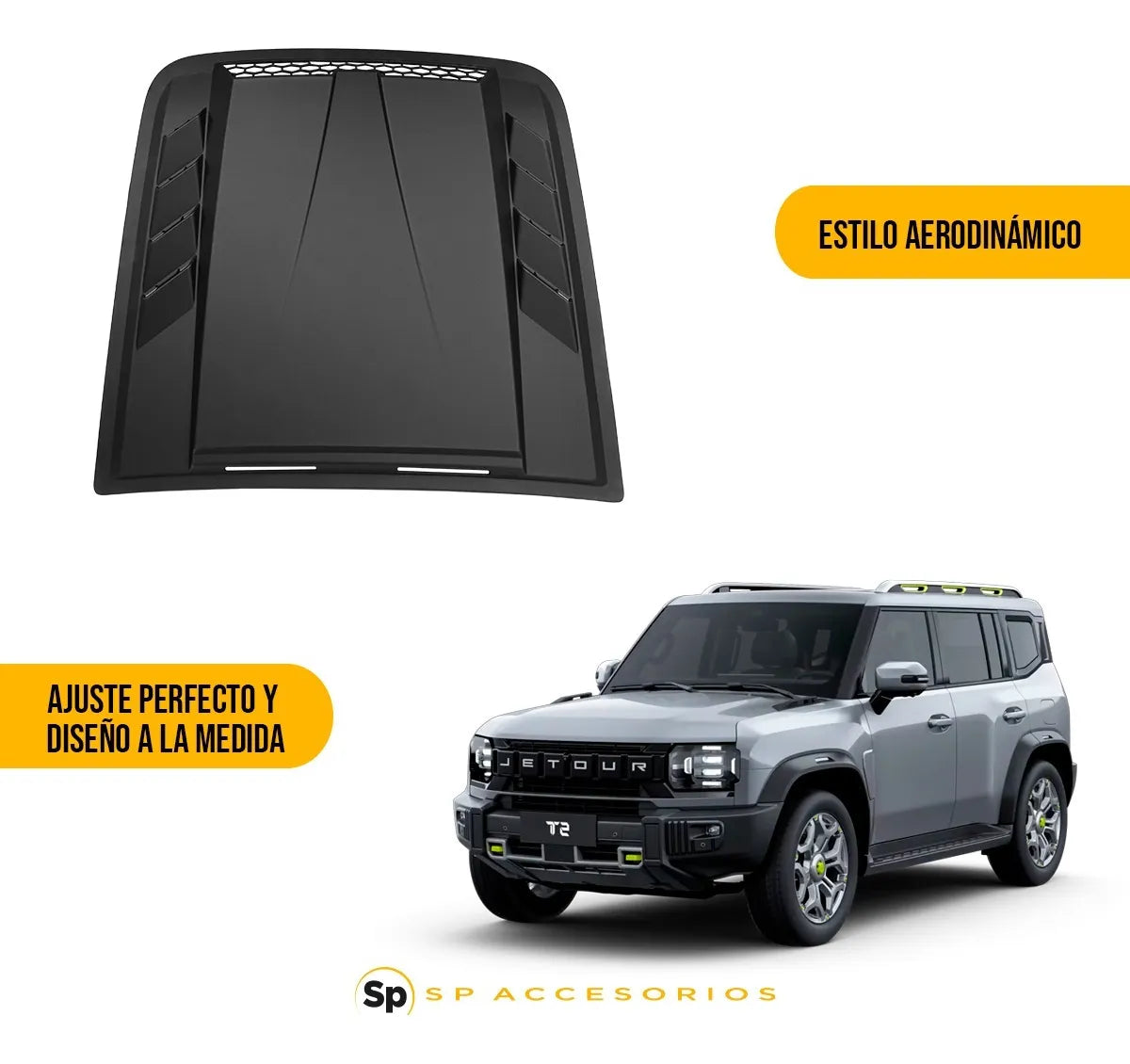 Toma De Aire Con Diseño Deportivo Para Jetour T2 2024+