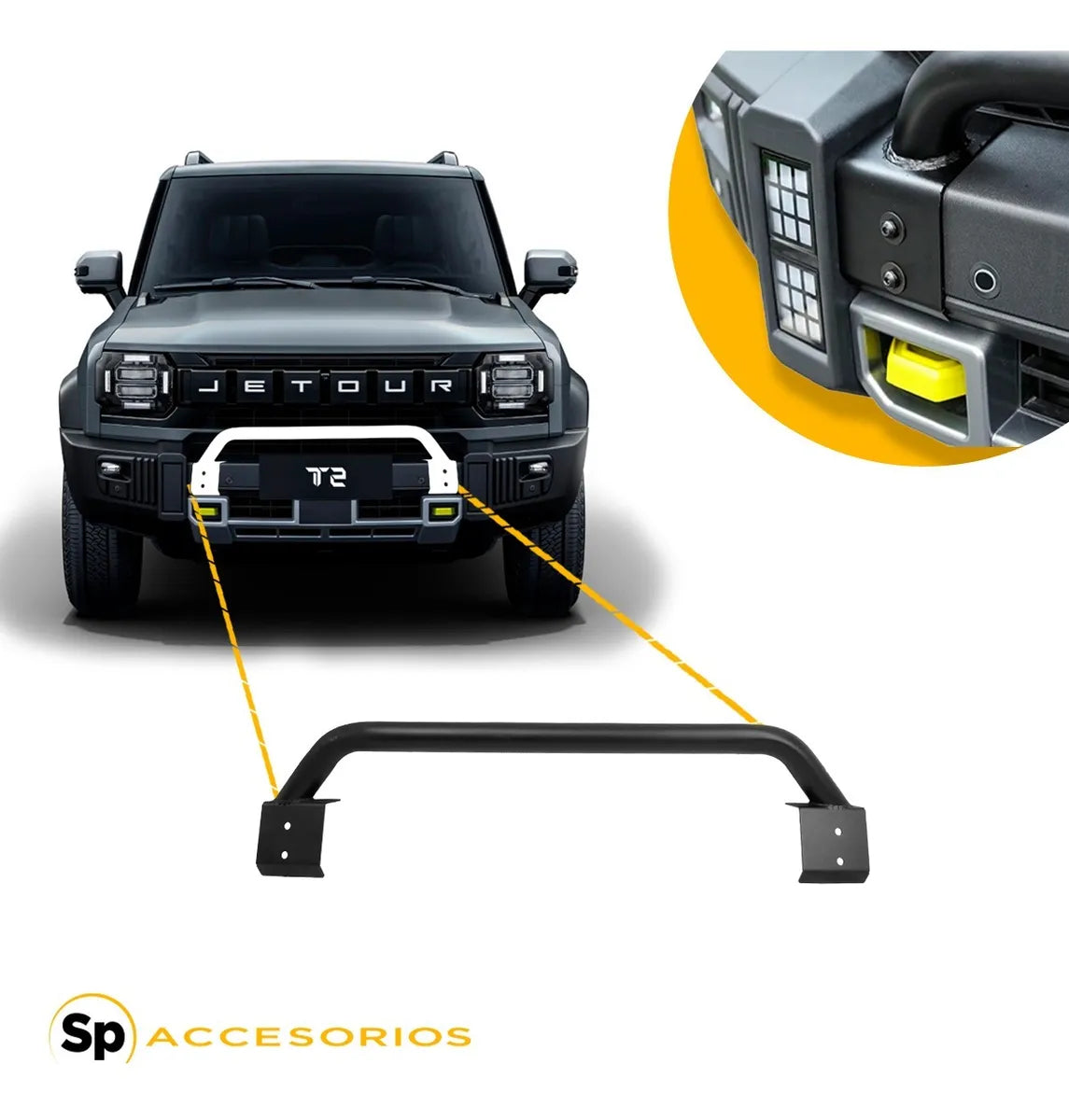 Soporte De Luz Frontal Estilo Off Road Para Jetour T2 2024+