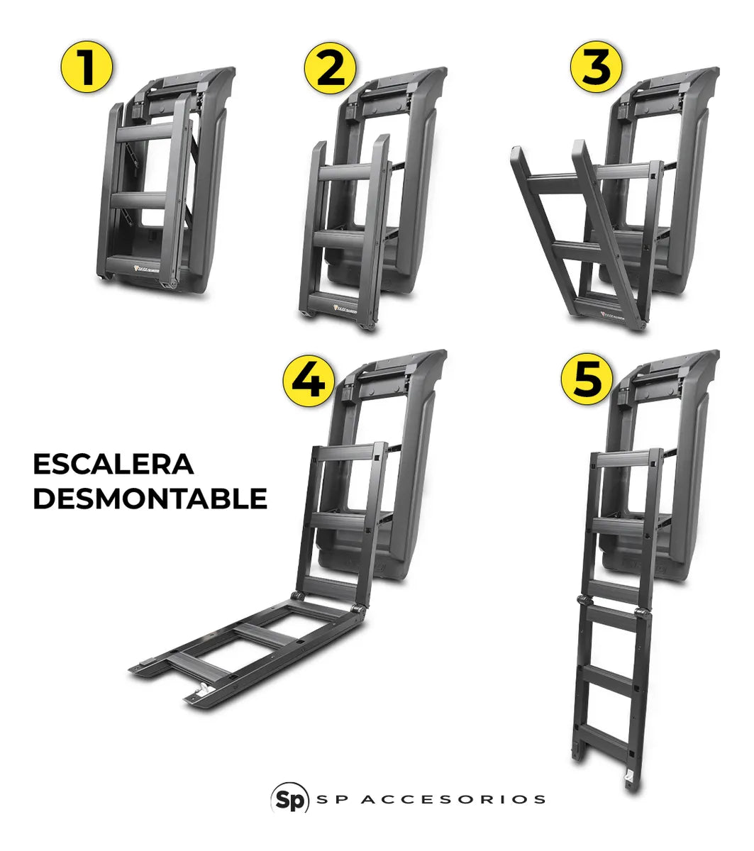CANASTILLA PORTA EQUIPAJE CON ESCALERA TANK 300