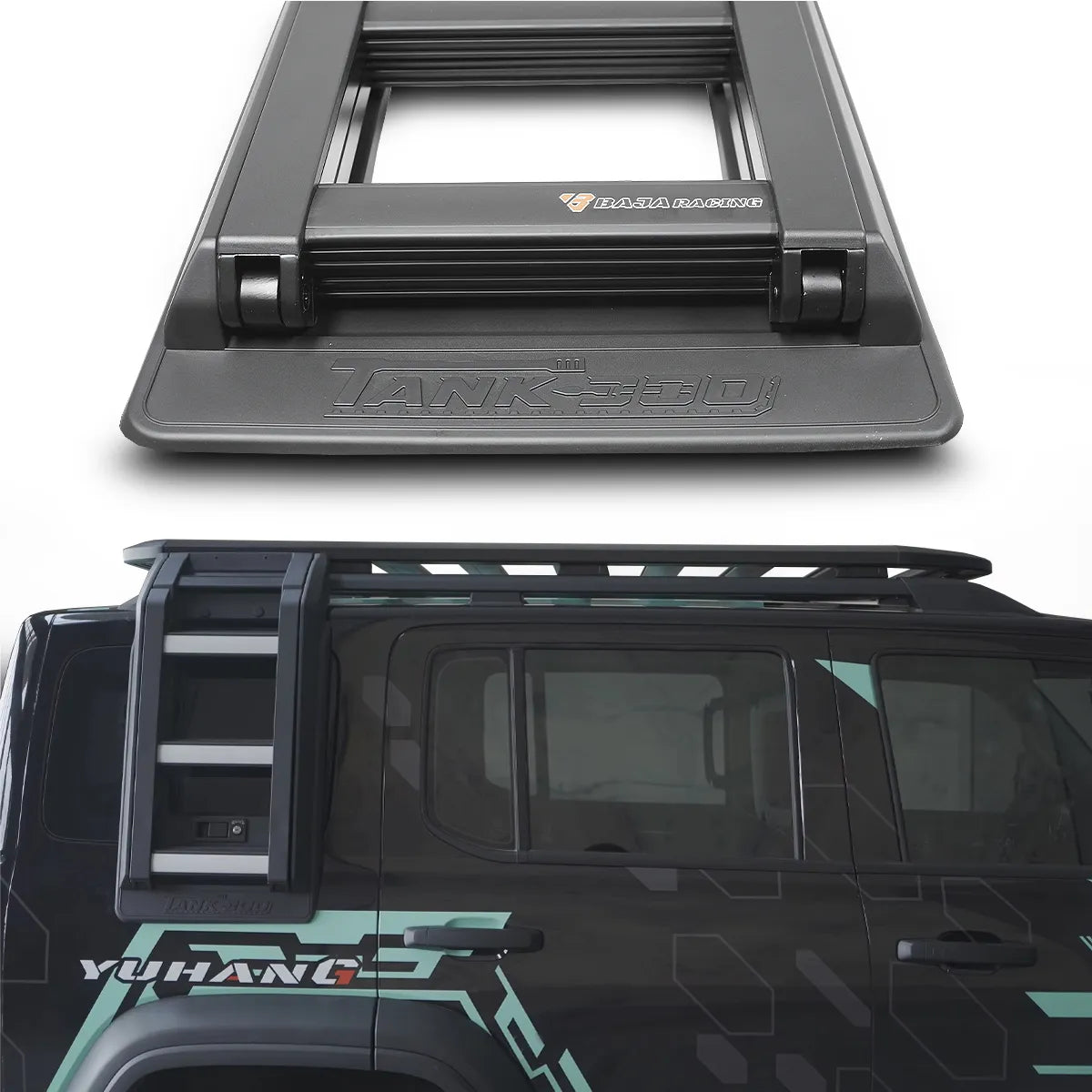 CANASTILLA PORTA EQUIPAJE CON ESCALERA TANK 300