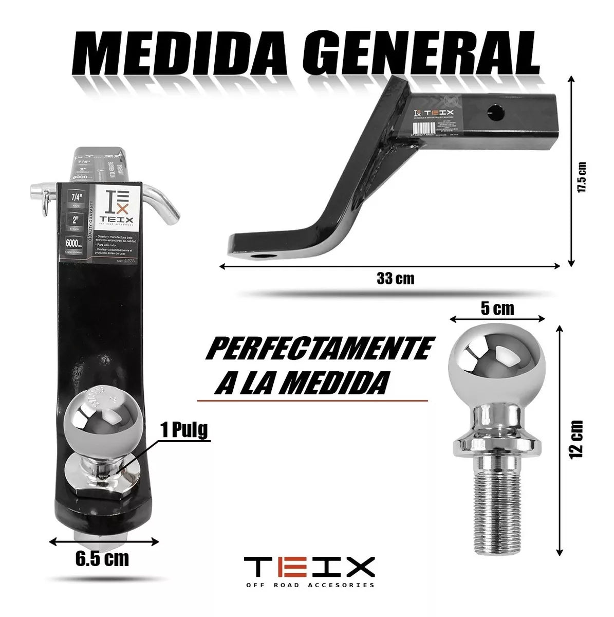 ACOPLAMIENTO DE ENGANCHE PARA AUTOMOVIL NEGRO DROP 6