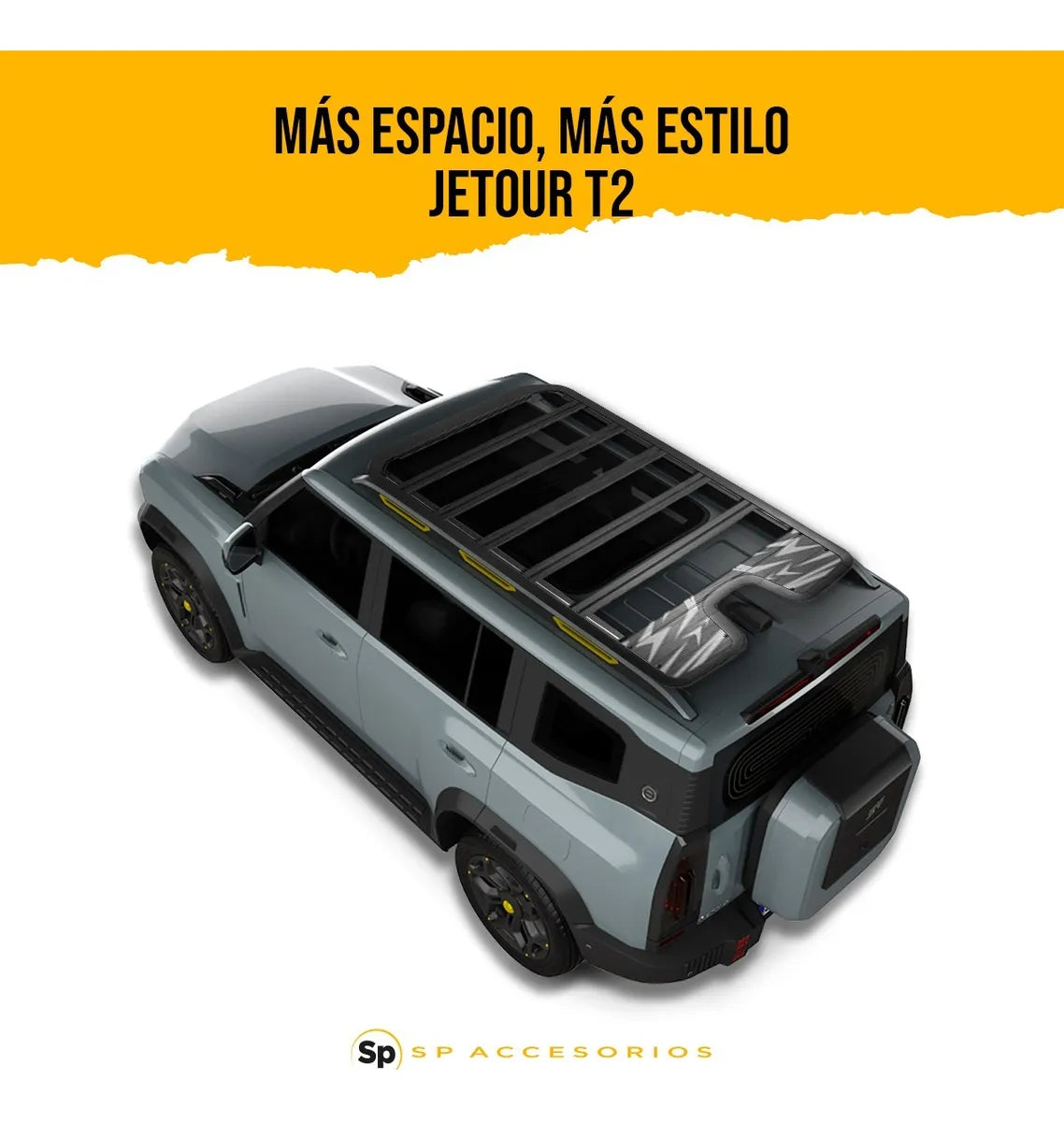 Portaequipajes AW de Aluminio con Spoiler para Jetour T2 2024