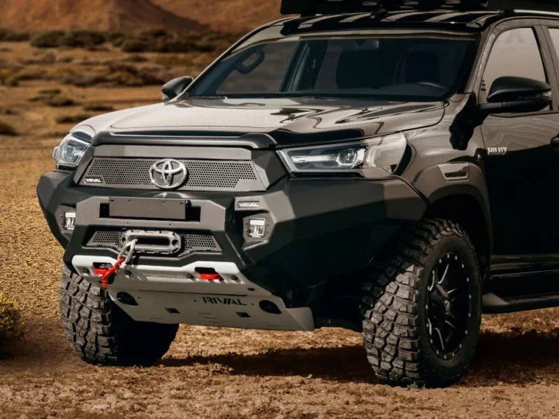 DEFENSA TUMBABURROS WINCH RIVAL PARA TOYOTA HILUX 2021 A 2024