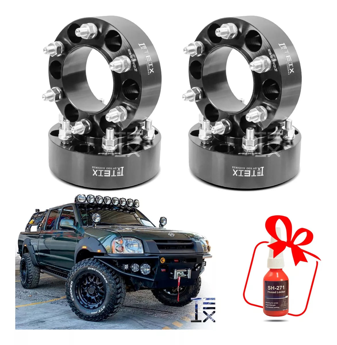 KIT DE ESPACIADORES 2" 6/139 LLANTA CB 100.3 BIRLOS 12X1.25