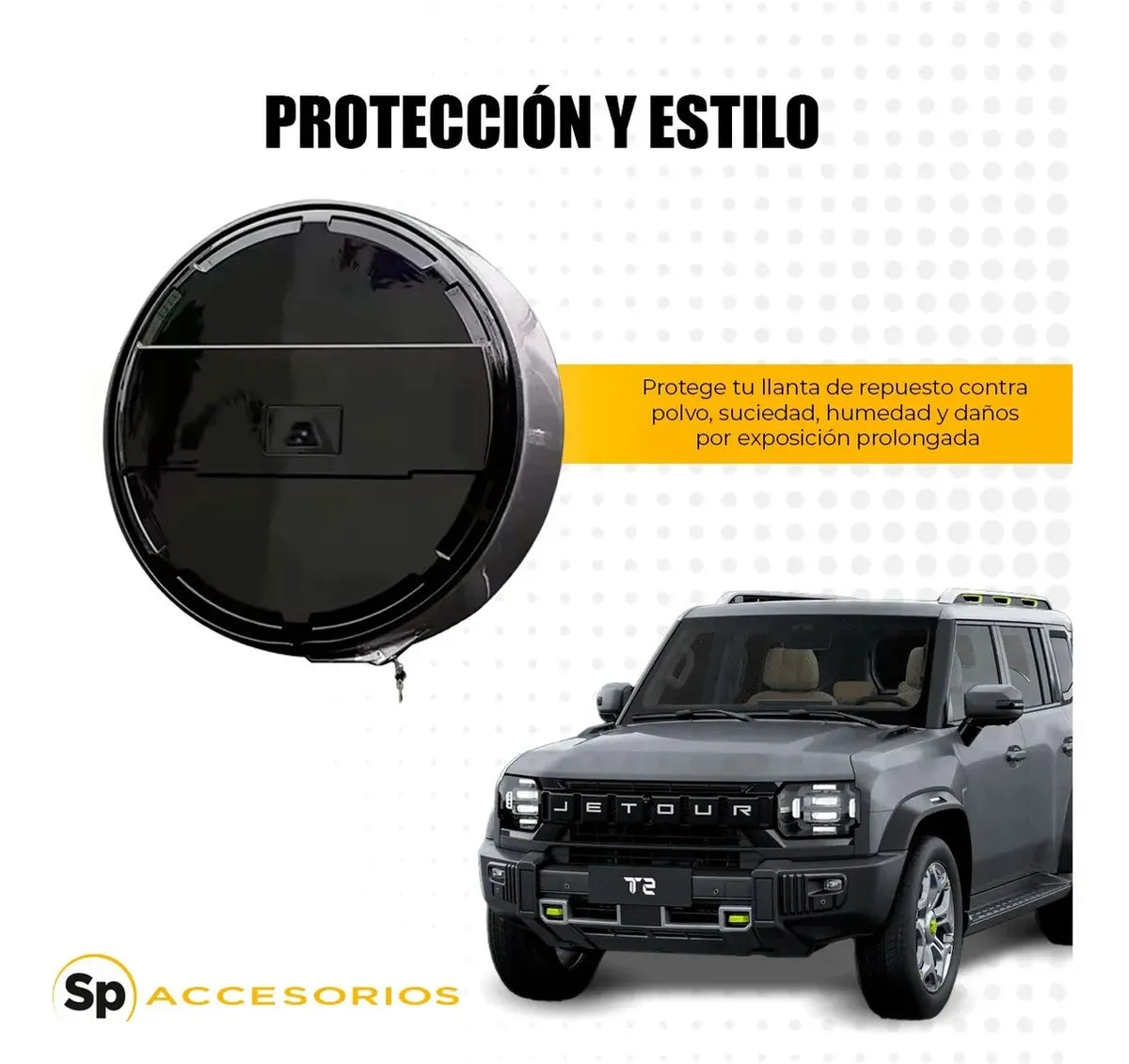 Cubierta de llanta de repuesto para JETOUR T2 2024