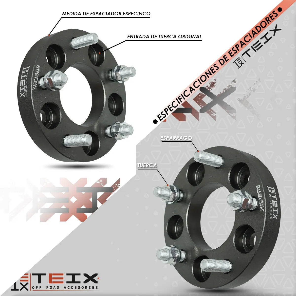Adaptadores Teix Gris Honda Accord 13-20 5x114.3 73mm