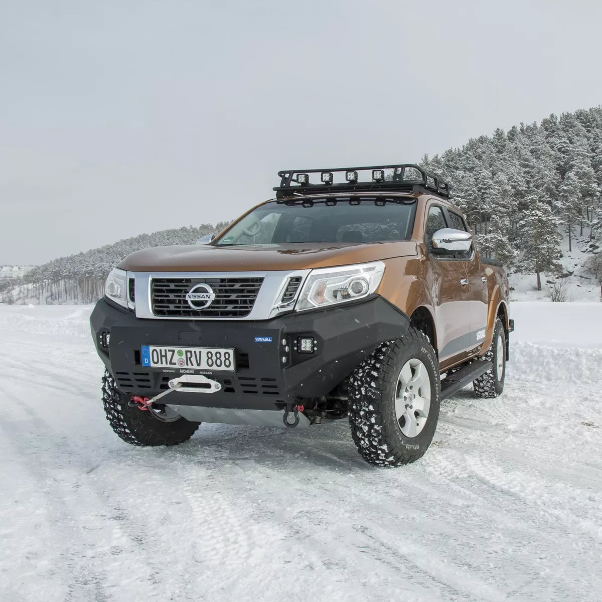 DEFENSA DELANTERA RIVAL PARA NISSAN NP300 FRONTIER 2016 A 2020