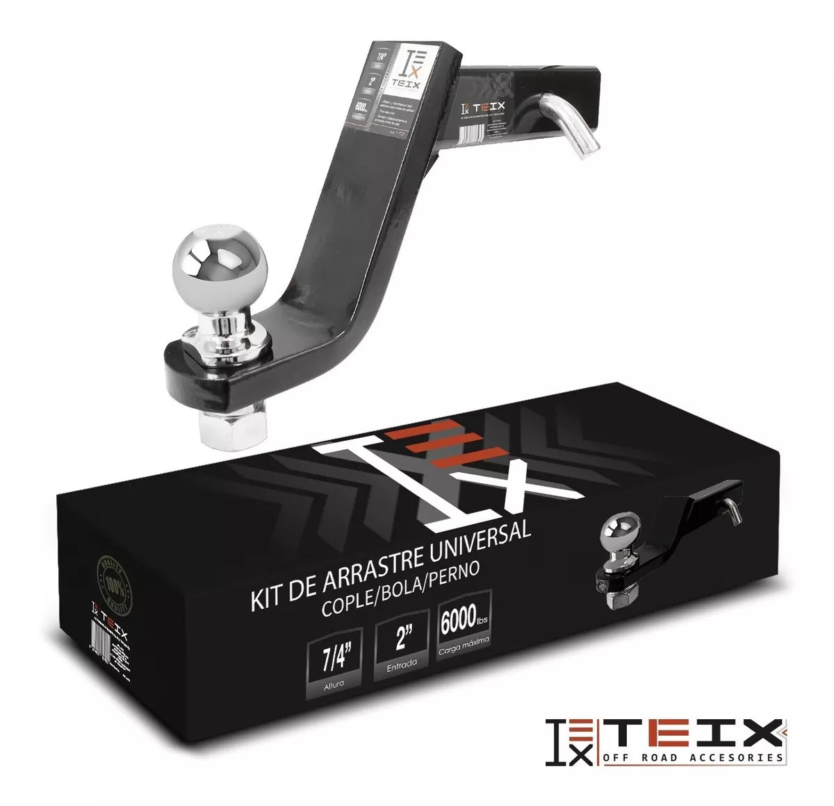 ACOPLAMIENTO DE ENGANCHE PARA AUTOMOVIL NEGRO DROP 6