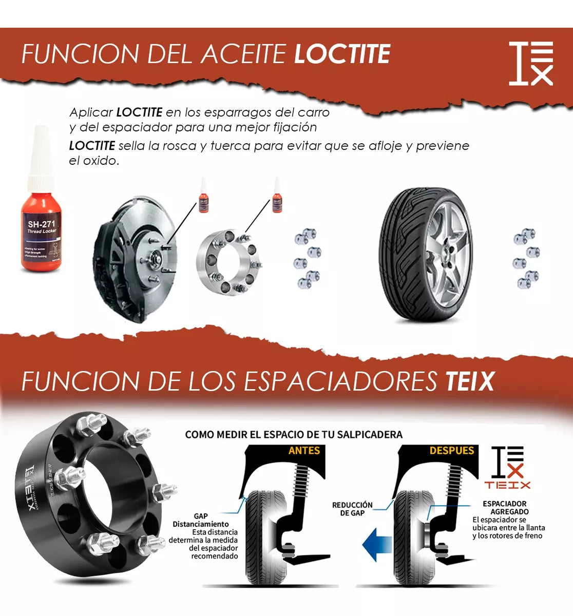 KIT DE ESPACIADORES 2" 6/139 LLANTA CB 100.3 BIRLOS 12X1.25
