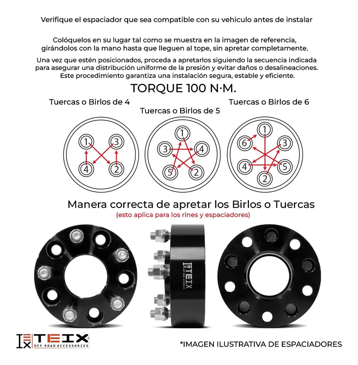 Kit Adaptadores 2pul 5/135 A 6/135 Ford F150 5x135 A 6x135