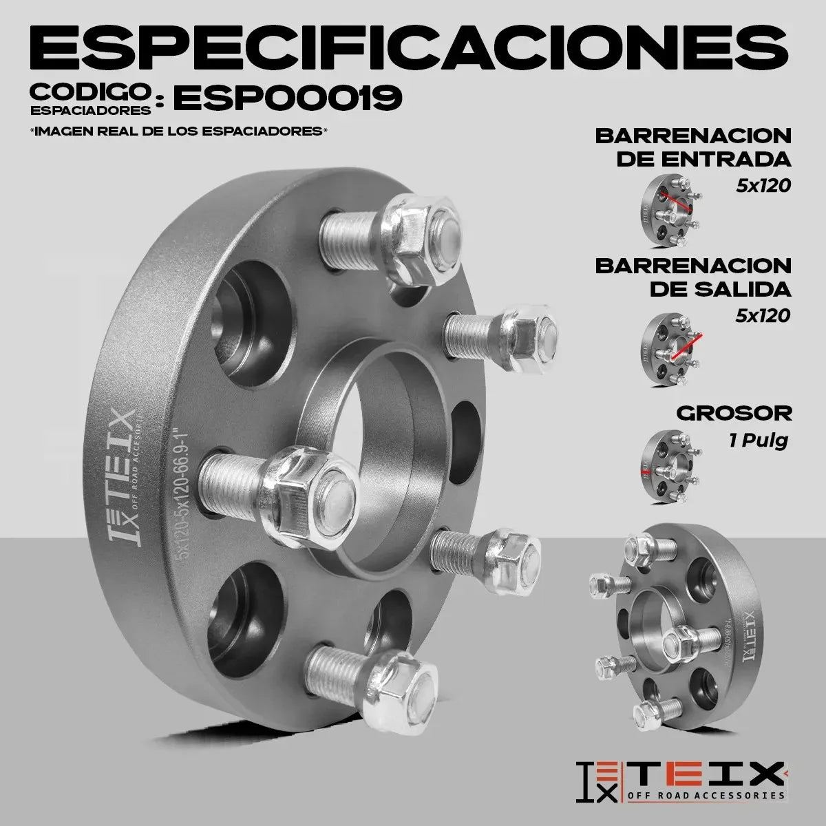 Kit Espaciadores 9-5 2010-12 1 5x120