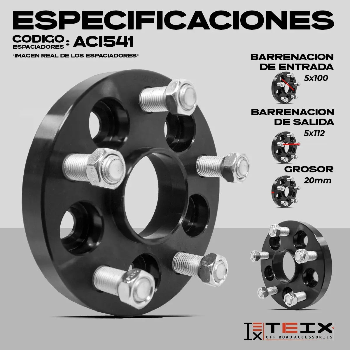 Kit Adaptadores 20mm Jetta 1999 A4 A A7 Rin Nuevo