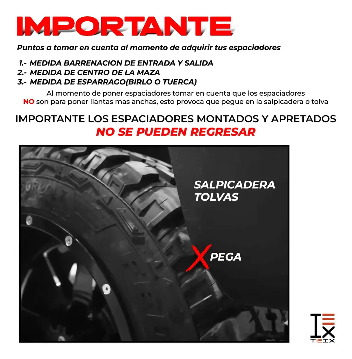 Kit 4 Espaciadores Teix 95mm Lc300 21-26 6x139.7