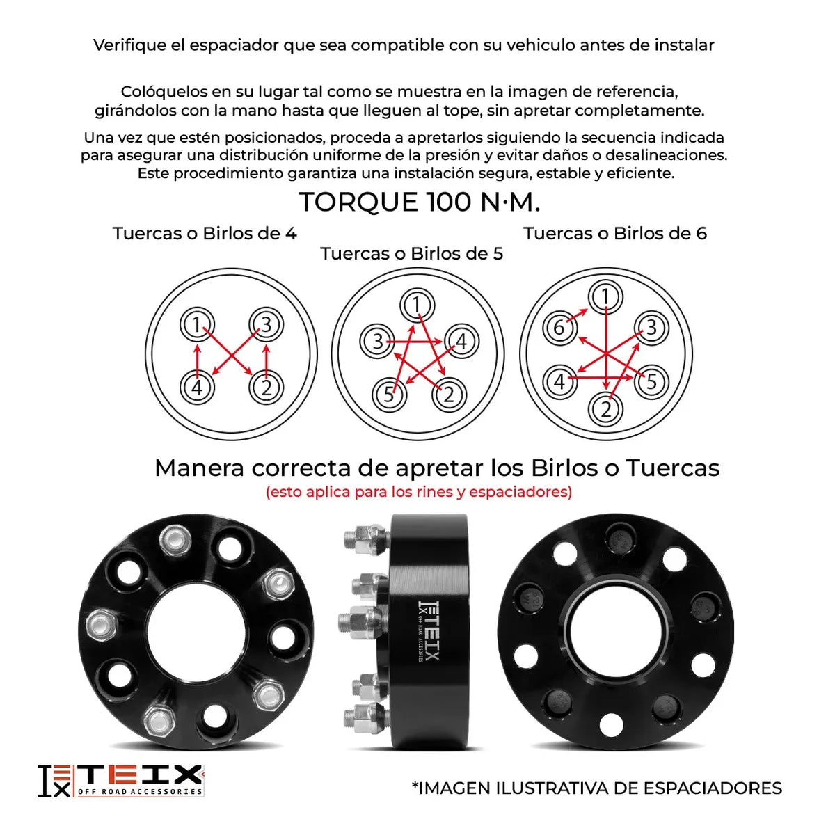 Kit 4 Espaciadores Teix 95mm Lc300 21-26 6x139.7