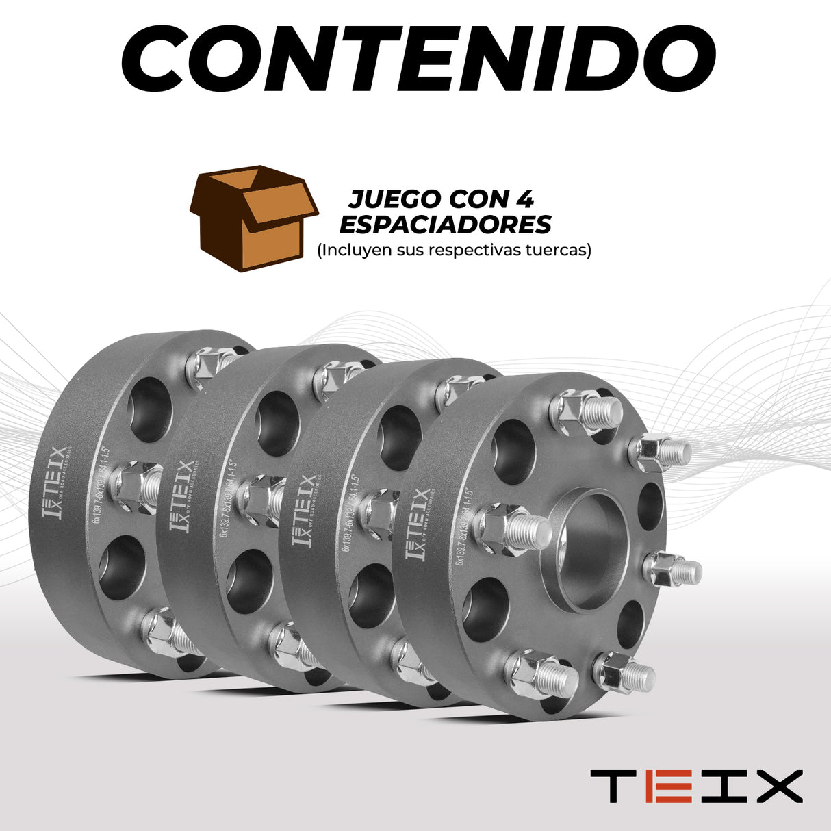 ESPACIADORES PARA BYD SHARK 2025-2027+ 6x139.7 CB 64.1mm 1.5" CON CENTRADOR