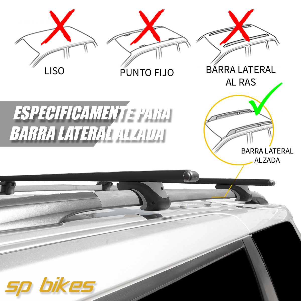 BARRAS TRANSVERSALES PORTAEQUIPAJE NEGRA UNIVERSAL C/LLAVE 135CM