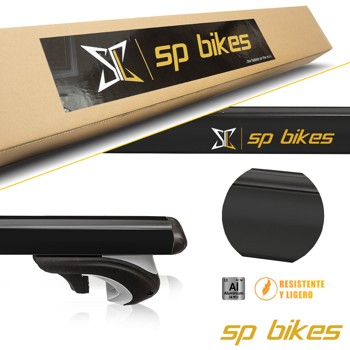 BARRAS TRANSVERSALES PORTAEQUIPAJE NEGRA UNIVERSAL C/LLAVE 135CM