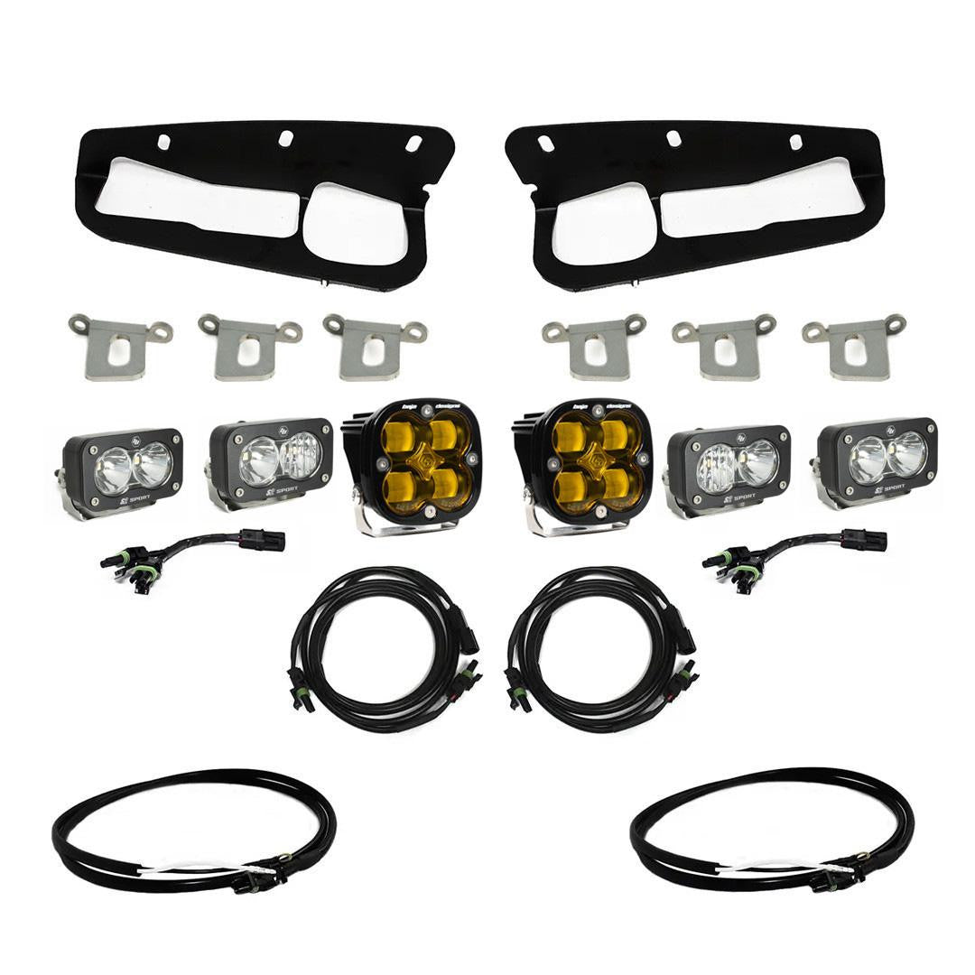KIT DE LUCES ANTINIEBLA PARA PARACHOQUES DE ACERO DEPORTIVO FORD SQUADRON SAE/DUAL S2 PARA FORD BRONCO 2021 - 2023