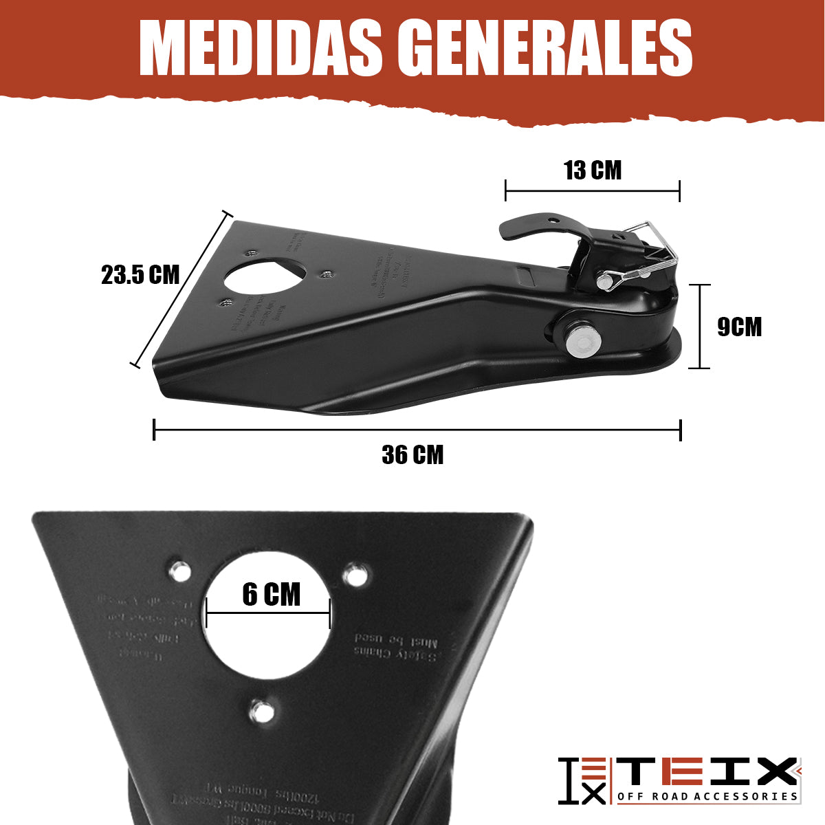 ACOPLADOR RECEPTOR TIRON COPLE CONCHA JALON TIPO A 2 PULGADAS BASICO TEIX