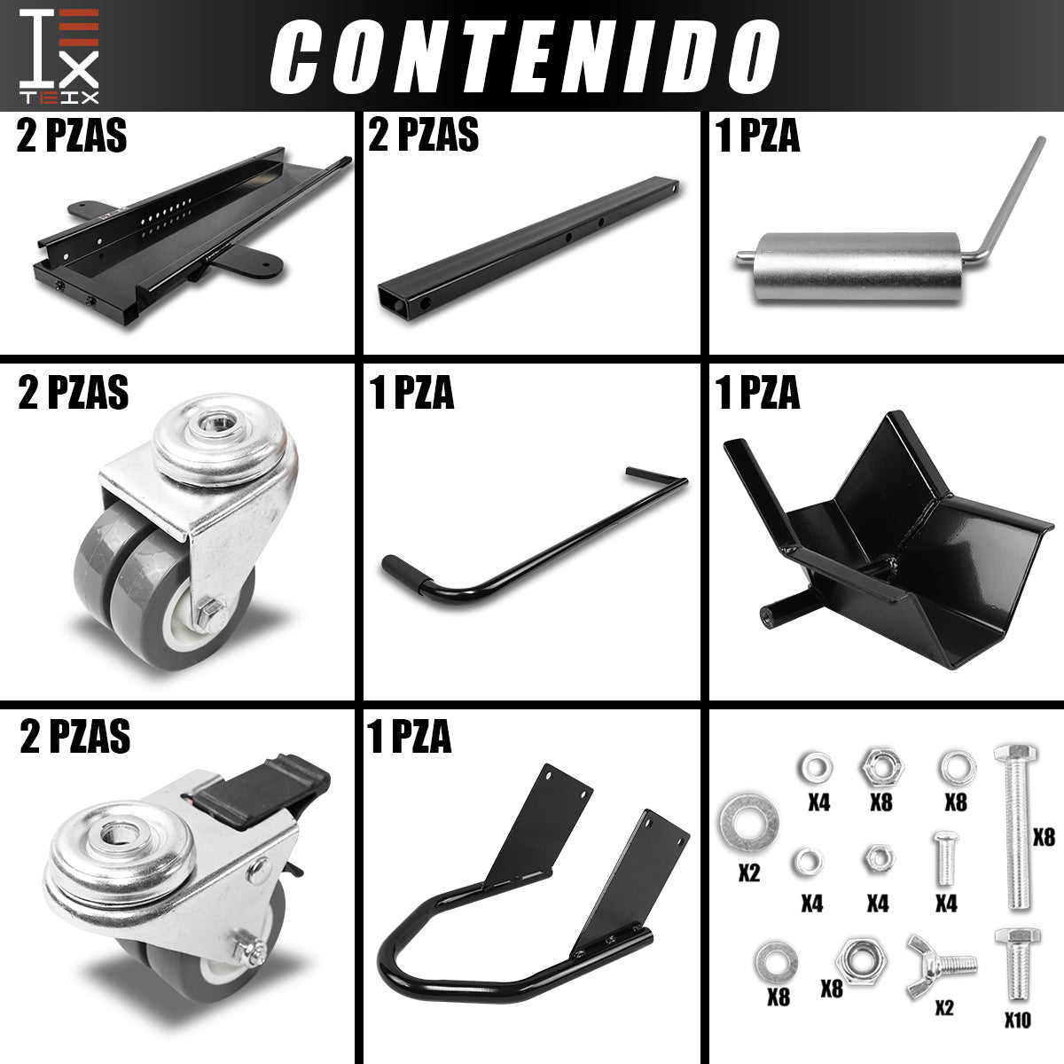 MOTORCYCLE DOLLY NEGRO: MÁXIMA MANIOBRABILIDAD PARA TU MOTOCICLETA