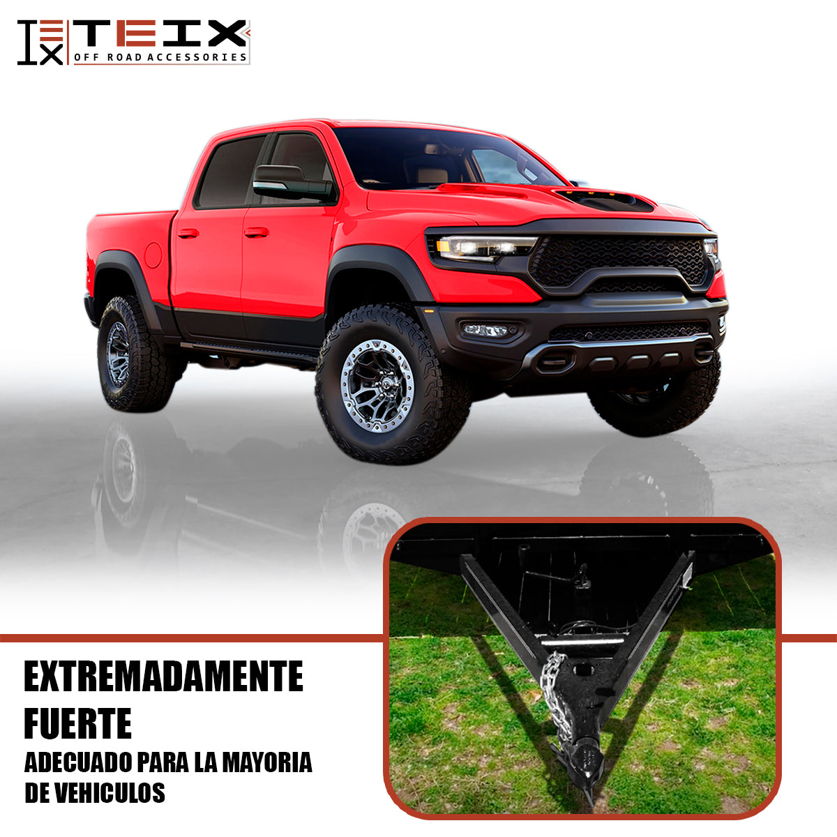 ACOPLADOR RECEPTOR TIRON COPLE CONCHA JALON TIPO A 12500LBS BOLA 2 5/16" TEIX