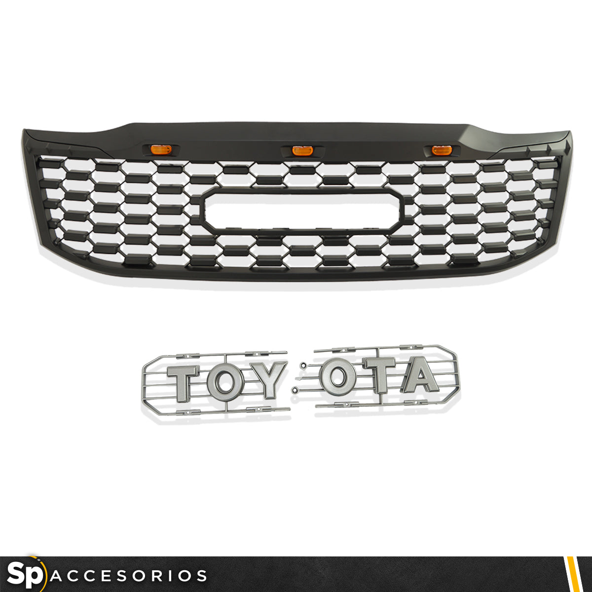 PARRILLA DELANTERA LUZ LED PARA TOYOTA HILUX 2012 - 2015