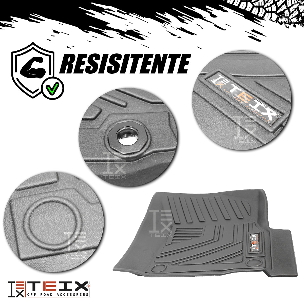 TAPETES DE USO RUDO TEIX PARA TOYOTA HILUX 2016 A 2023