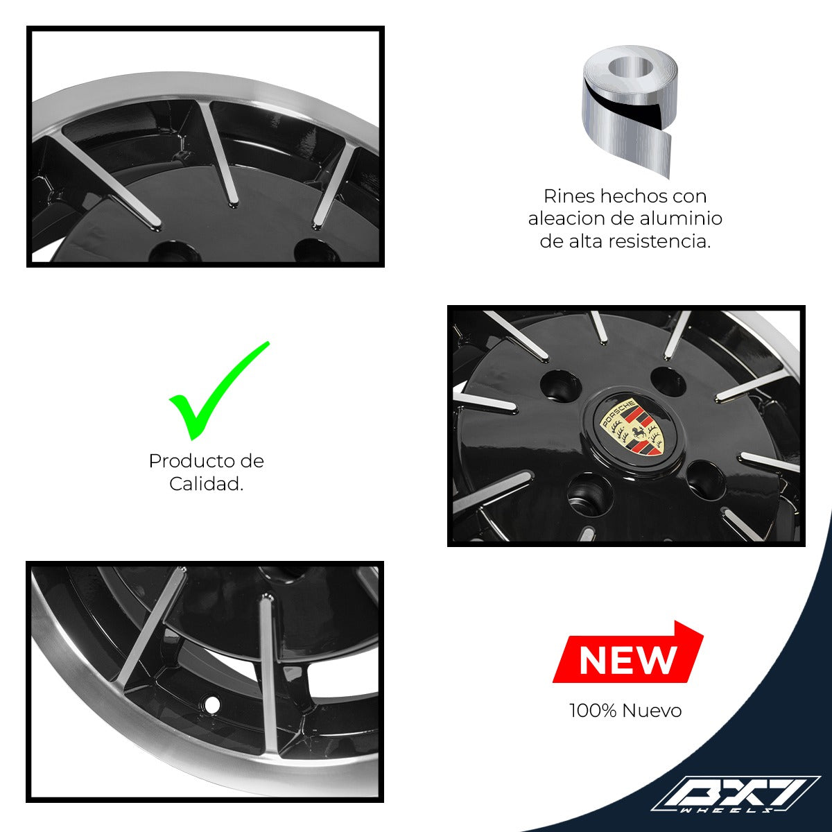 RINES BX7 FW6 15 4X130/ ET 25/ CB 80.9/ NEGRO-MAQUINADO