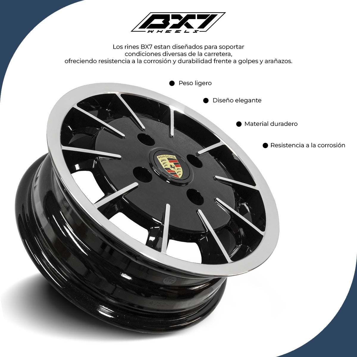 RINES BX7 FW6 15 4X130/ ET 25/ CB 80.9/ NEGRO-MAQUINADO