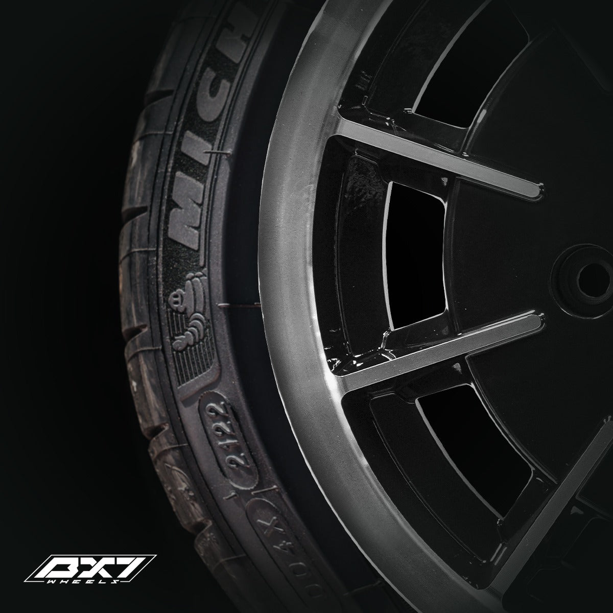 RINES BX7 FW6 15 4X130/ ET 25/ CB 80.9/ NEGRO-MAQUINADO