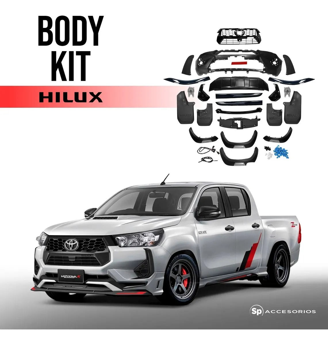 Body kit de Conversión Hilux 2021-2024 A Edición Z Kit Sin Cantoneras