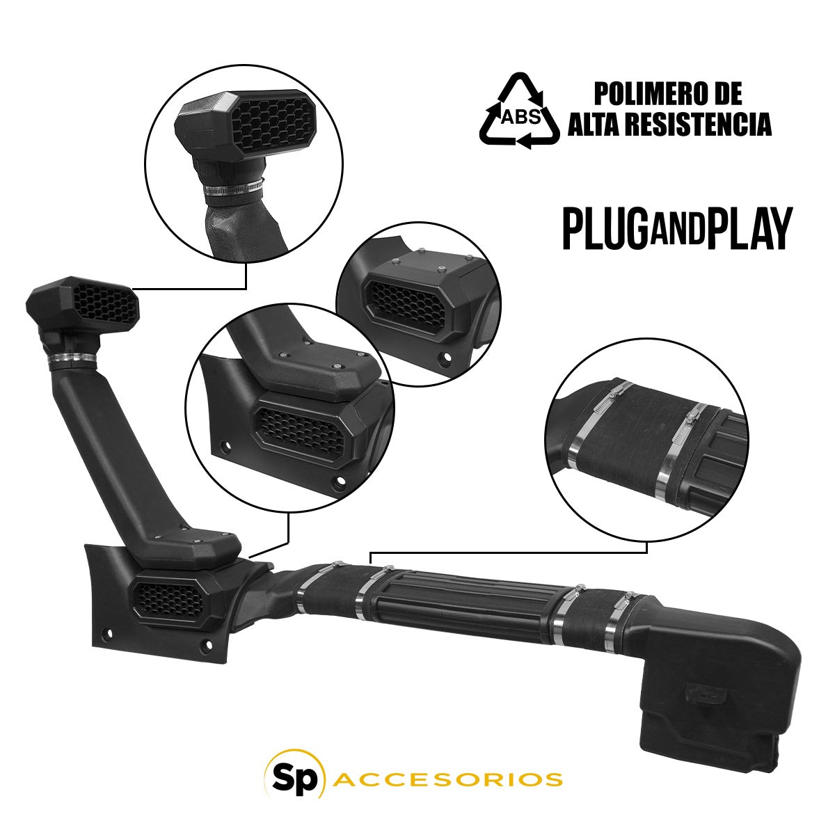 SNORKEL TIPO RUGGED PARA JEEP WRANGLER JL 2018-2024