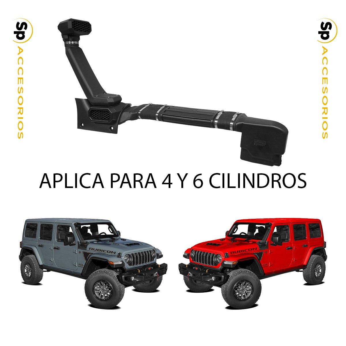 SNORKEL TIPO RUGGED PARA JEEP WRANGLER JL 2018-2024
