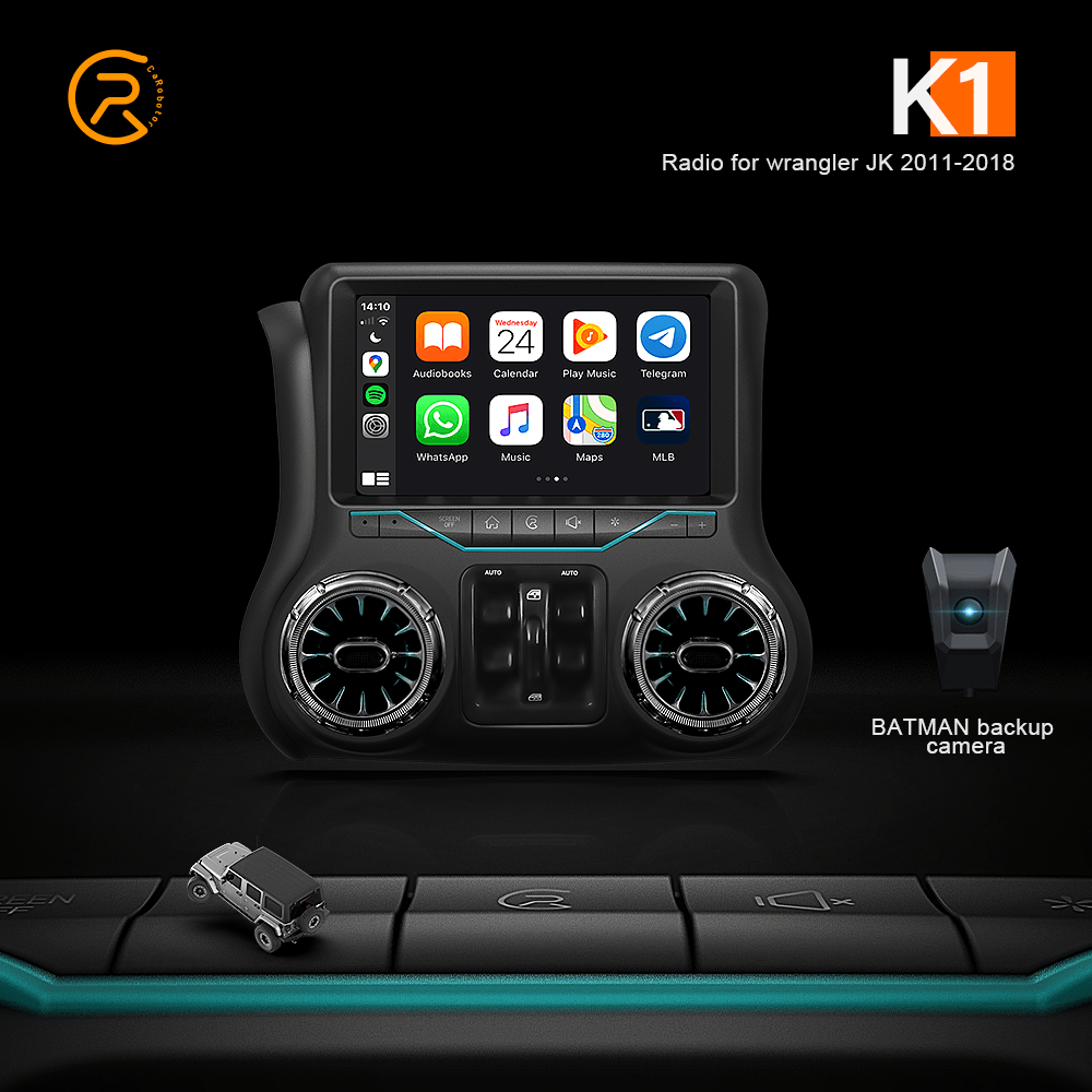 CAROBOTOR K1 RADIO MULTIMEDIA + CAMARA PARA JEEP WRANGLER JK 2011 - 2018