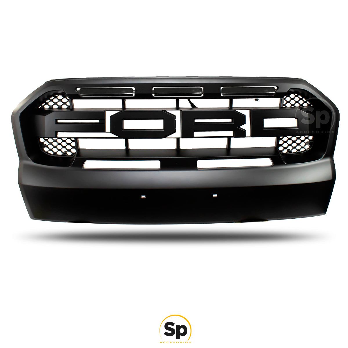 PARRILLA TIPO RAPTOR LED AMBAR PARA FORD RANGER 2017 - 2019