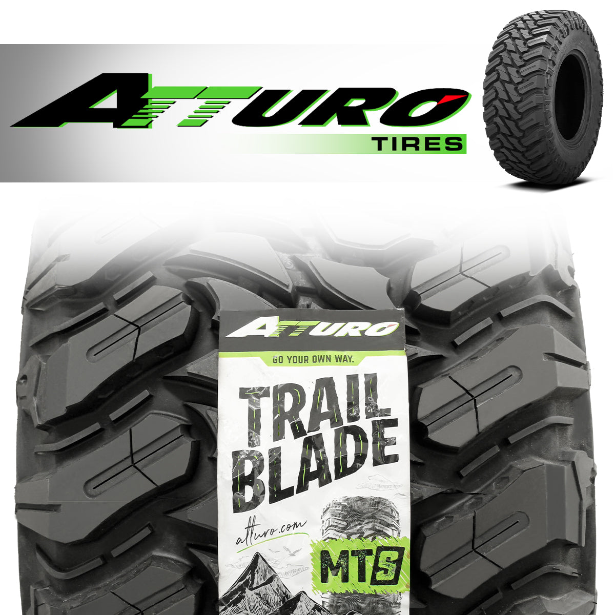 LLANTA ATTURO TIRES TRAIL BLADE MTS LT285/55R22 124/121Q 10 PR