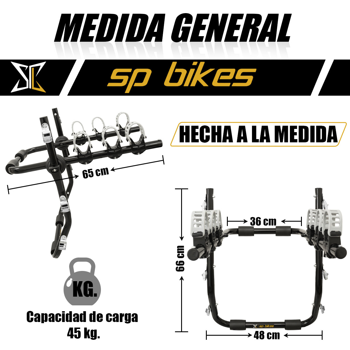 RACK PORTABICICLETAS UNIVERSAL DE CAJUELA PARA 2 Y 3 BICIS