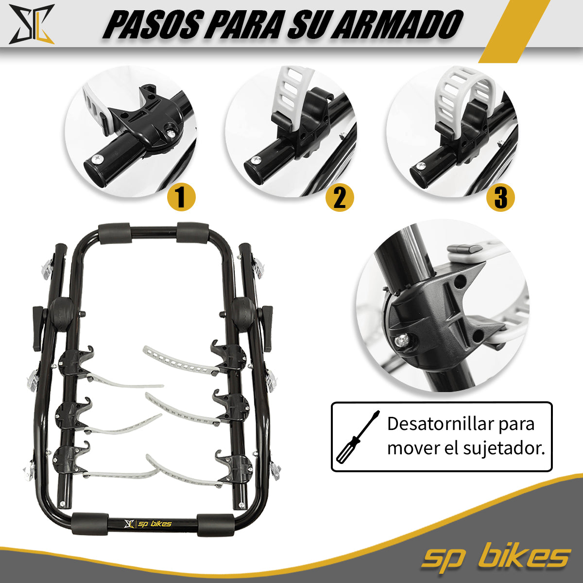RACK PORTABICICLETAS UNIVERSAL DE CAJUELA PARA 2 Y 3 BICIS