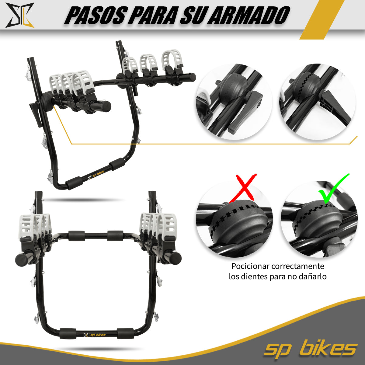 RACK PORTABICICLETAS UNIVERSAL DE CAJUELA PARA 2 Y 3 BICIS