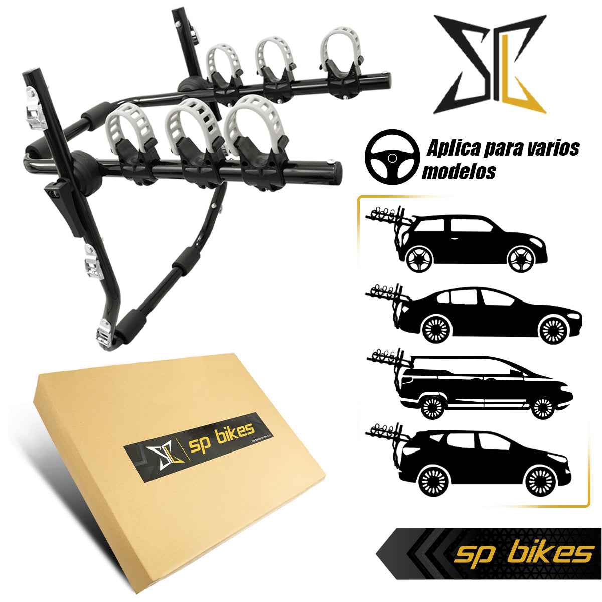 RACK PORTABICICLETAS UNIVERSAL DE CAJUELA PARA 2 Y 3 BICIS