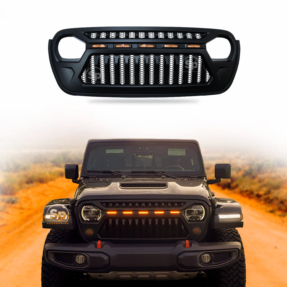 PARRILLA ANGRY LED PARA JEEP WRANGLER JL 2018 - 2024