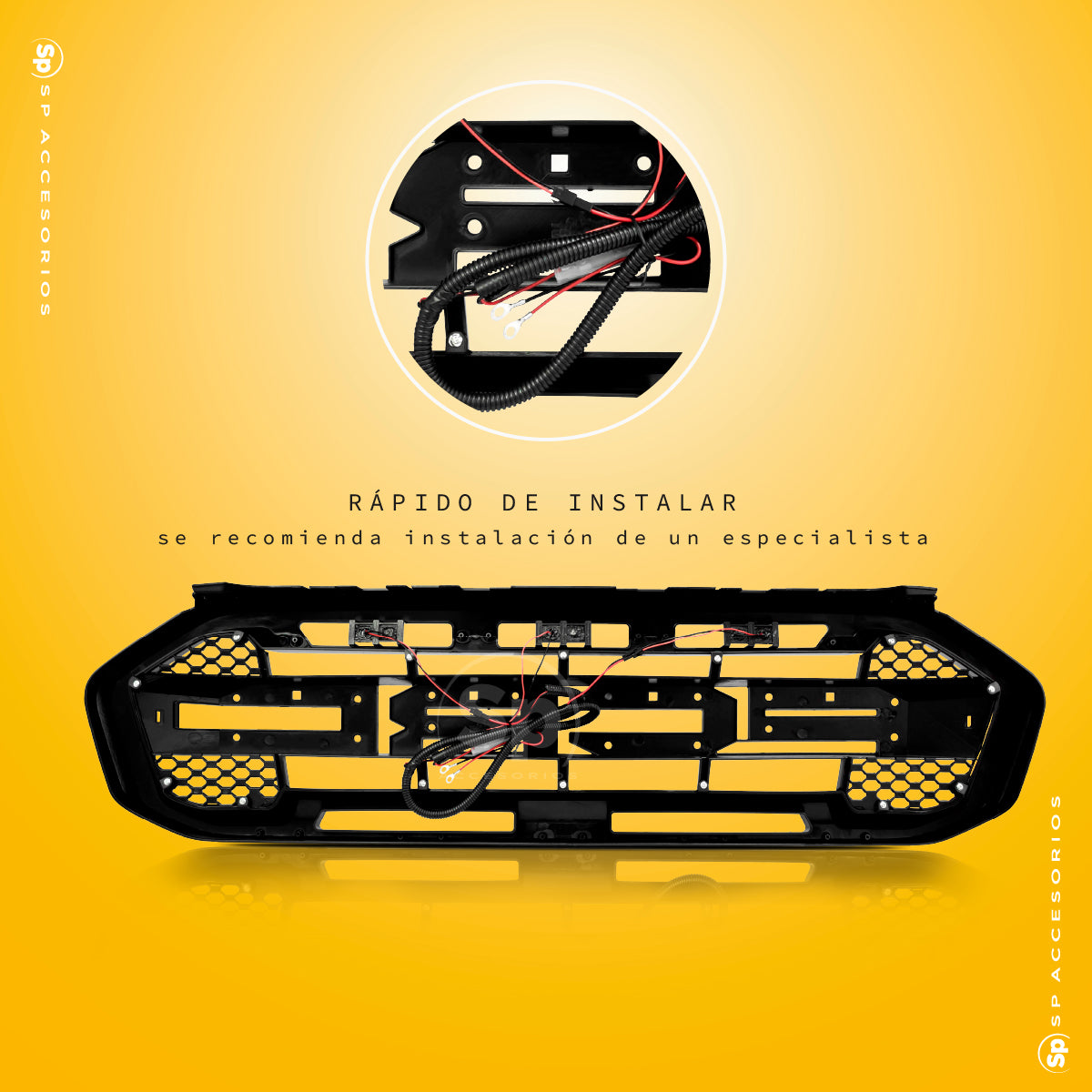 PARRILLA LED TIPO RAPTOR PARA FORD RANGER 2020 - 2023