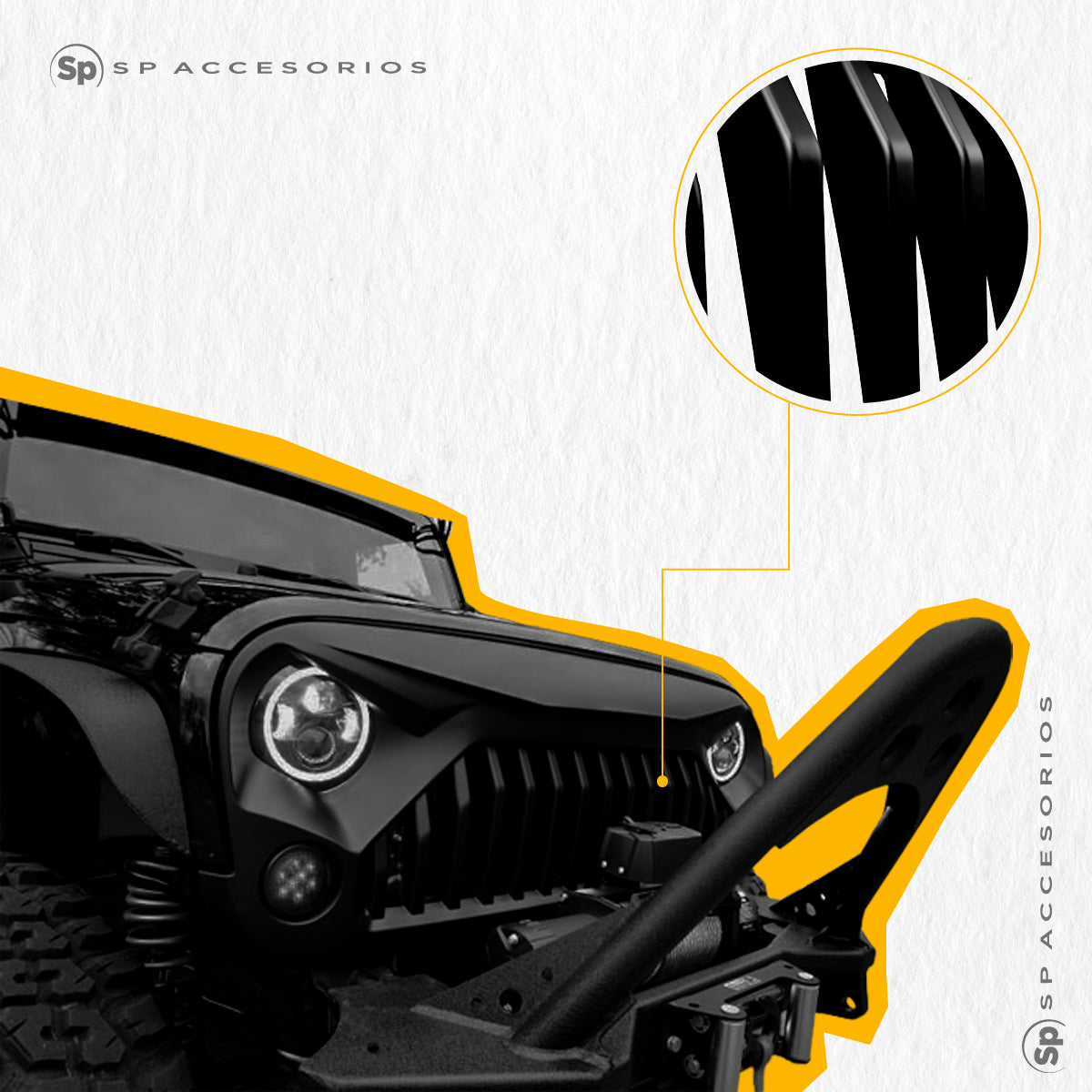 PARRILLA ANGRY PARA JEEP WRANGLER JK 2007 - 2018